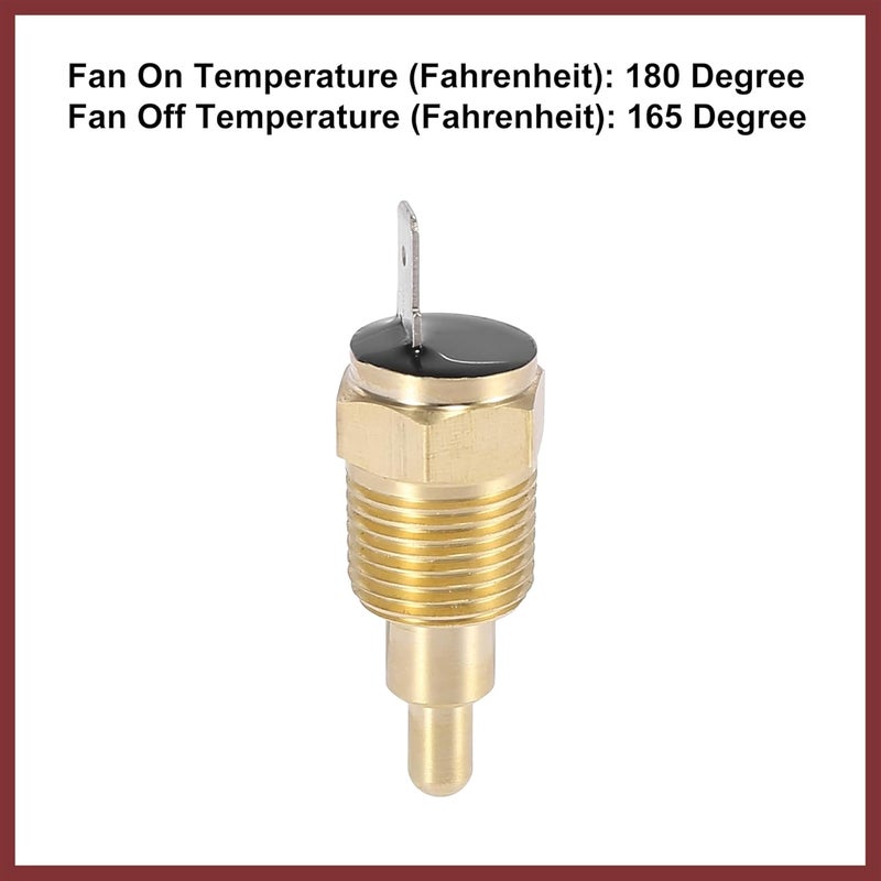 HEROFFIX Universal Automotive Radiator Engine Cooling Fan Temperature Thermo Sensor Switch 3/8" NPT 180 Degree on 165 Degree Off Replace Parts - Image 4